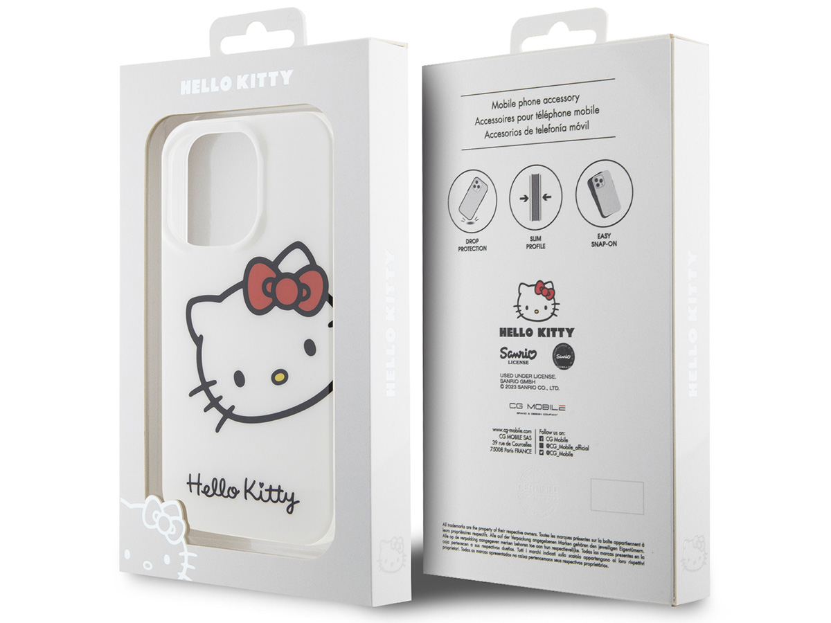 Hello Kitty TPU Case Wit - iPhone 15 Pro hoesje