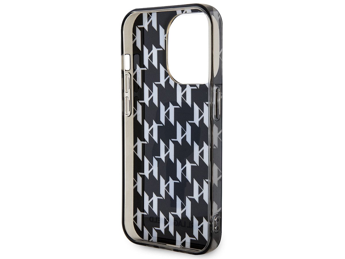 Karl Lagerfeld Ikonik Karl Monogram Case Zwart - iPhone 15 Pro hoesje