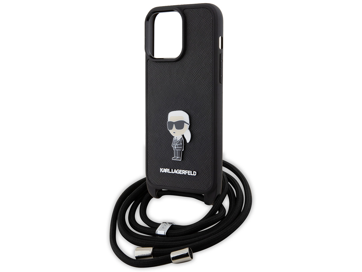 Karl Lagerfeld Ikonik Karl Necklace Case - iPhone 15 Pro Hoesje met Koord