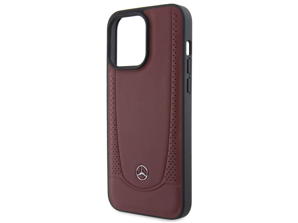 Mercedes-Benz Urban Leather Case Rood - iPhone 15 Pro hoesje