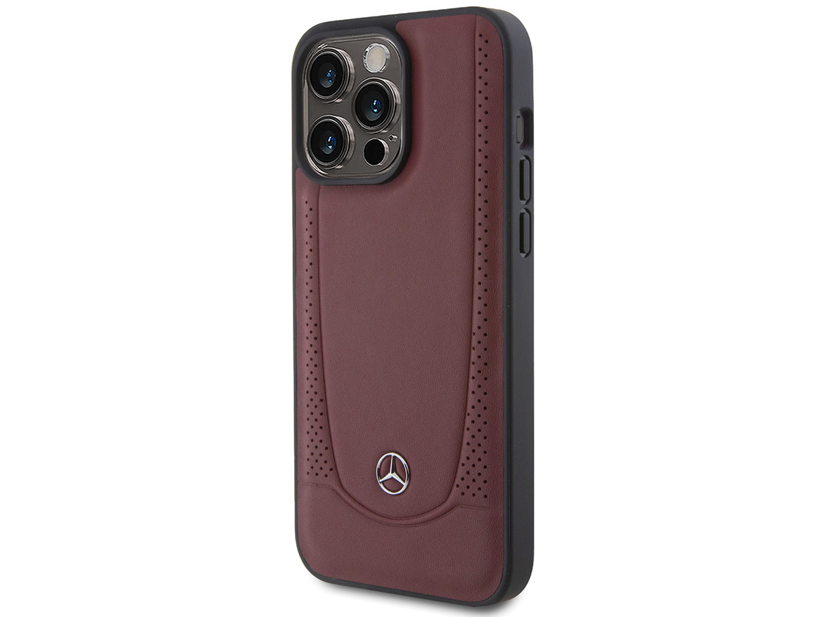 Mercedes-Benz Urban Leather Case Rood - iPhone 15 Pro hoesje