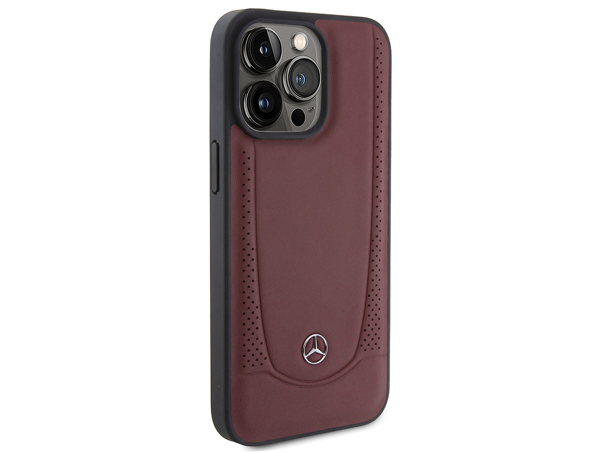 Mercedes-Benz Urban Leather Case Rood - iPhone 15 Pro hoesje