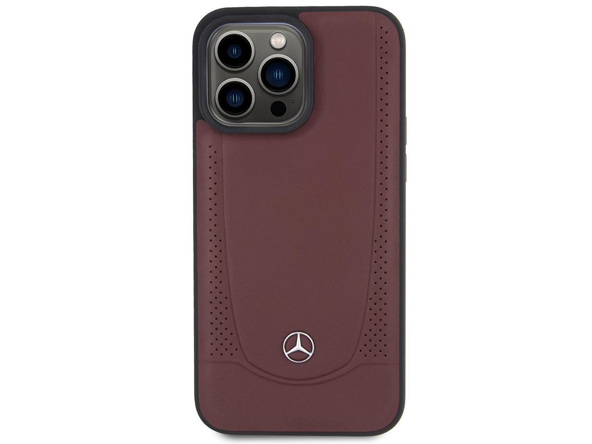 Mercedes-Benz Urban Leather Case Rood - iPhone 15 Pro hoesje