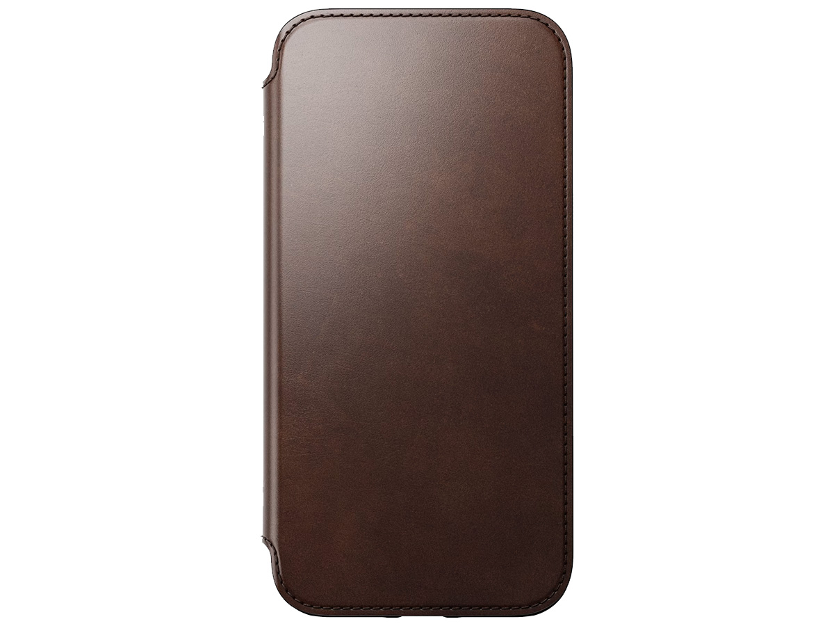 Nomad Modern Horween Leather Folio Bruin - iPhone 15 Pro hoesje