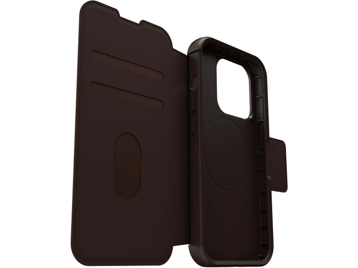 Otterbox Strada Leather MagSafe Folio Bruin - iPhone 15 Pro hoesje