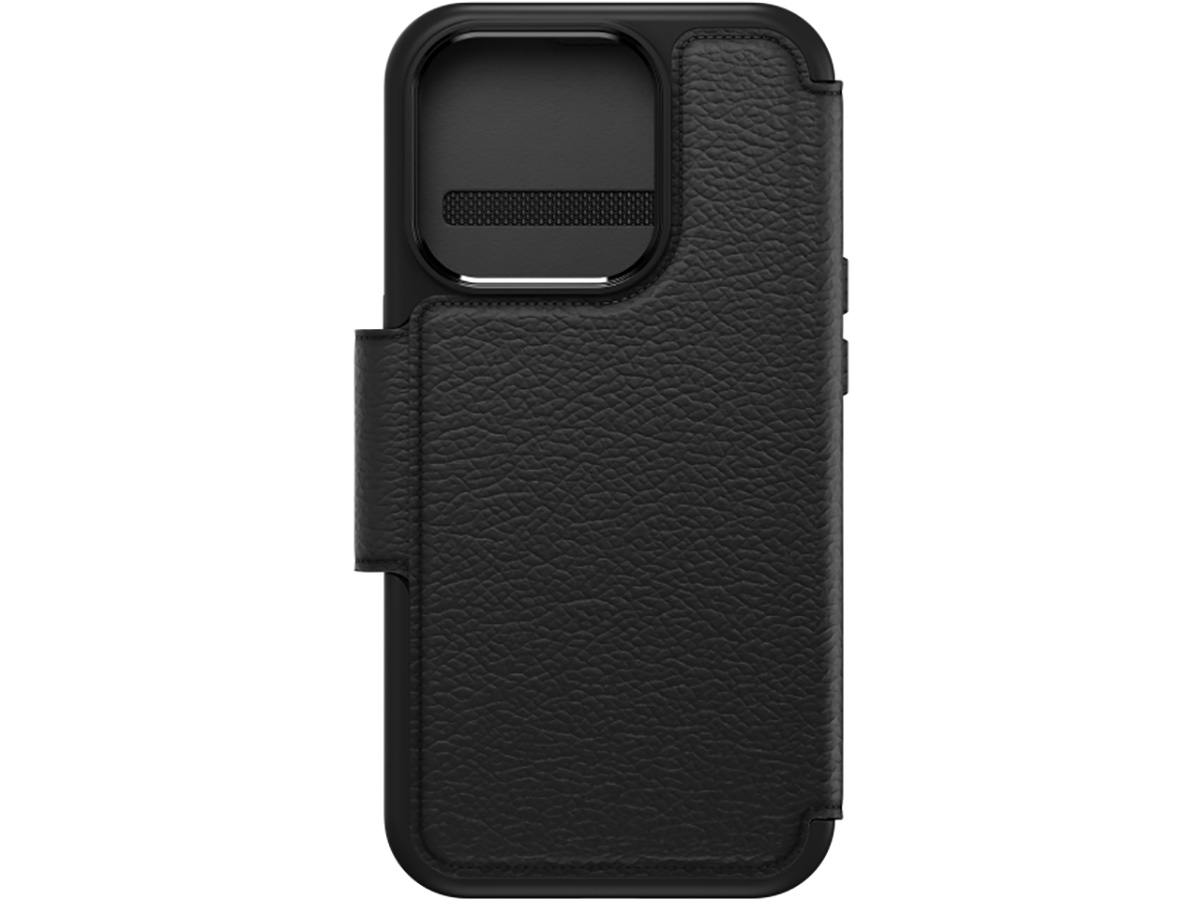Otterbox Strada Leather MagSafe Folio Zwart - iPhone 15 Pro hoesje