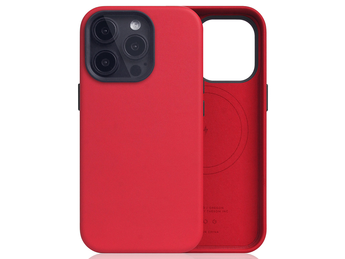 SLG Design D5 Calf Skin MagSafe Case Rose - iPhone 15 Pro hoesje