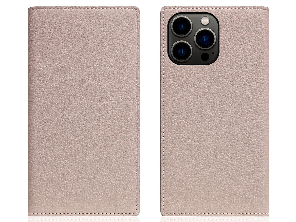 SLG Design D8 2in1 Leather Folio Light Cream - iPhone 15 Pro hoesje