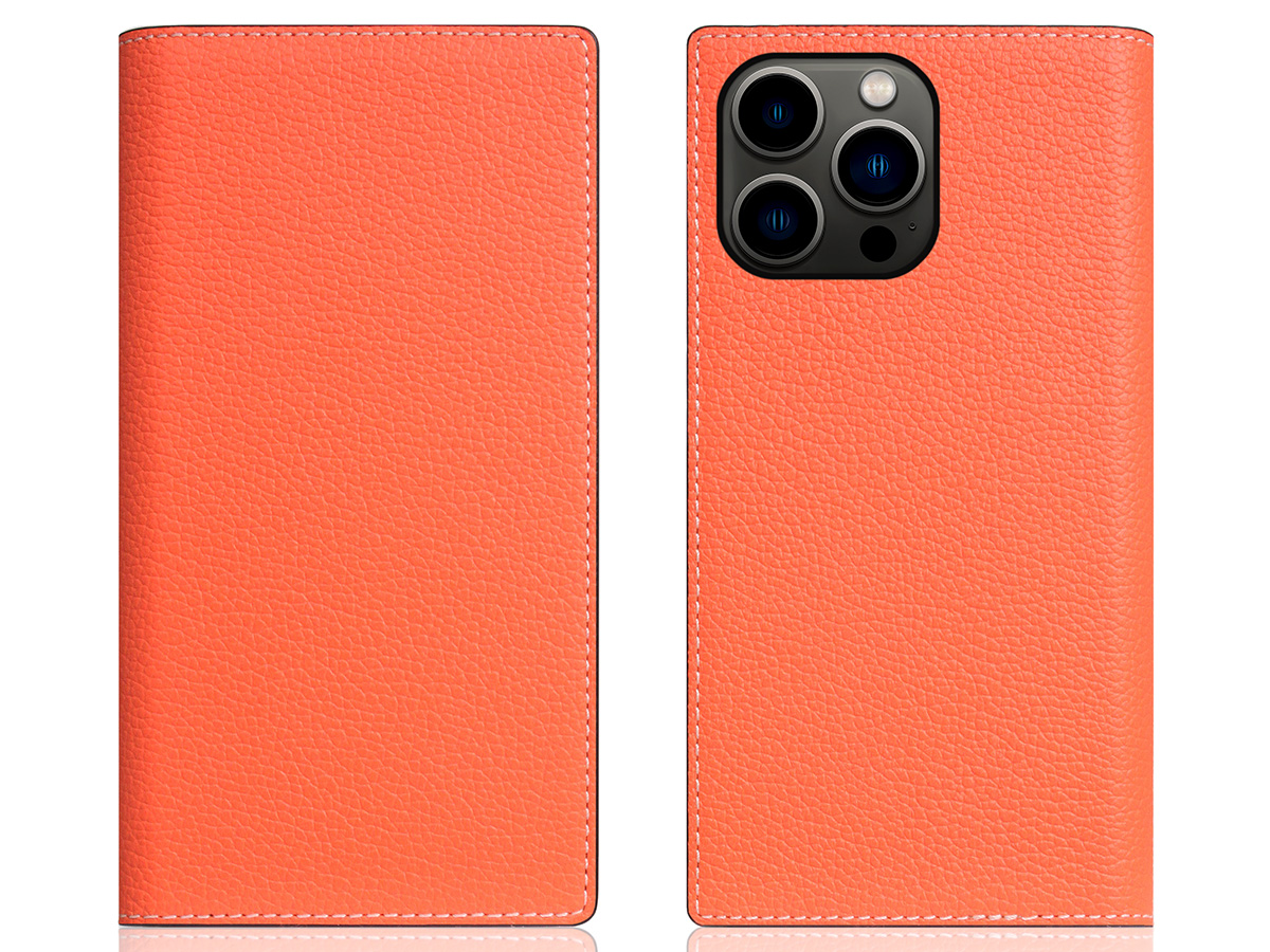 SLG Design D8 2in1 Leather Folio Coral - iPhone 15 Pro hoesje