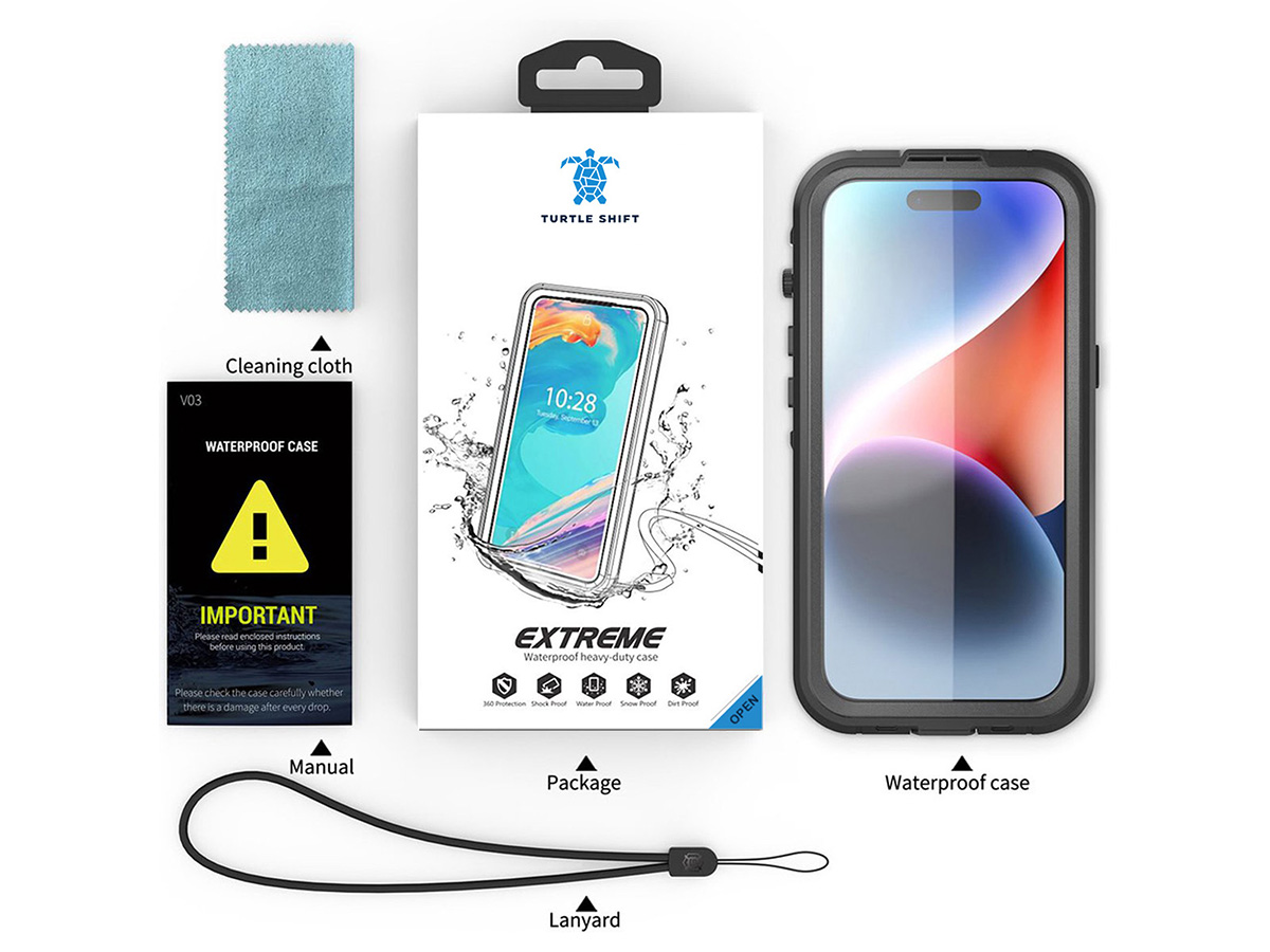 Turtle Shift IP68 Waterproof MagSafe Case - Waterdicht iPhone 15 Pro hoesje