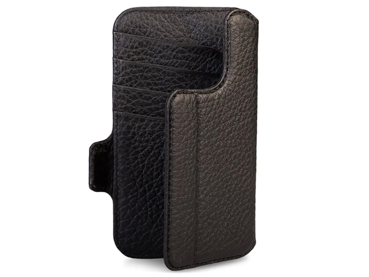 Vaja V-Mag Wallet Wrap Zwart - iPhone 15 Pro Omslag met Pashouder