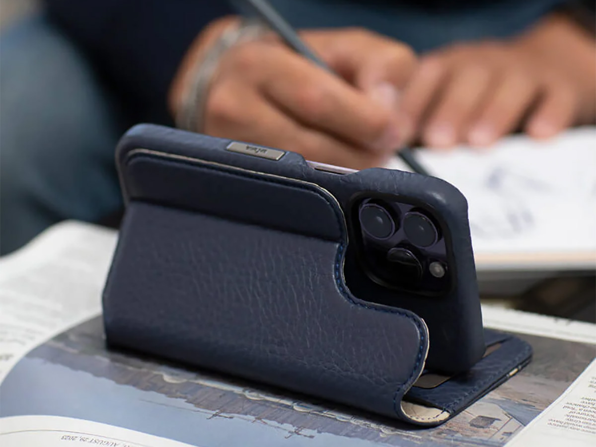 Vaja V-Mag Wallet Wrap Zwart - iPhone 15 Pro Omslag met Pashouder