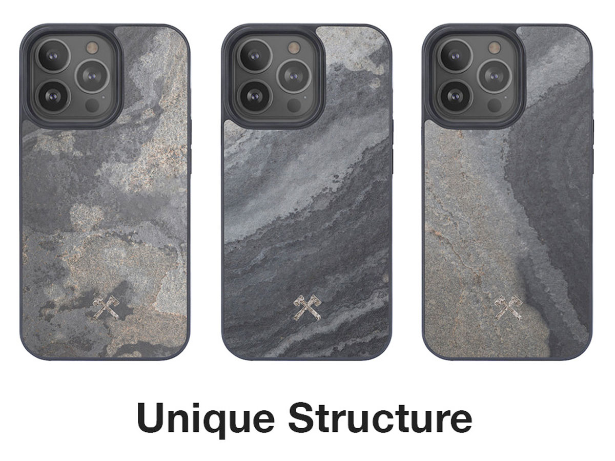 Woodcessories Stone MagSafe Case - iPhone 15 Pro hoesje van Steen