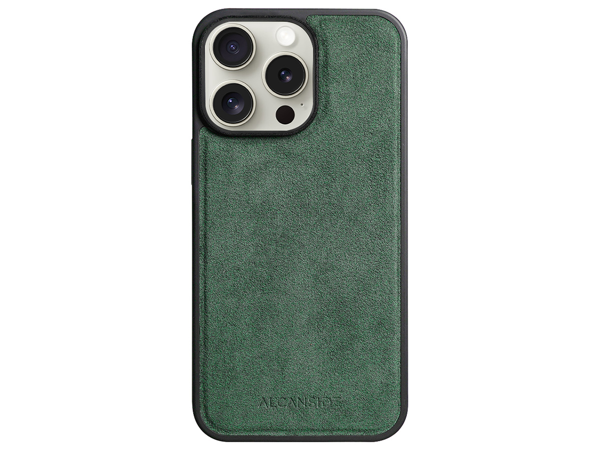 Alcanside Alcantara MagSafe Back Case Groen - iPhone 15 Pro Max hoesje