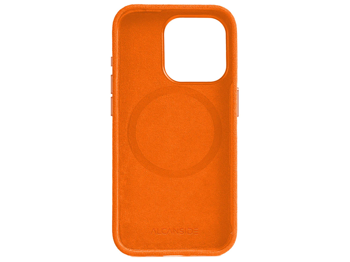 Alcanside Alcantara MagSafe Case Oranje - iPhone 15 Pro Max hoesje