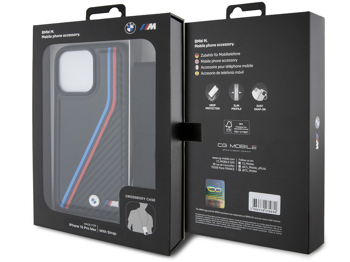 BMW M Tricolor Necklace Case - iPhone 15 Pro Max hoesje