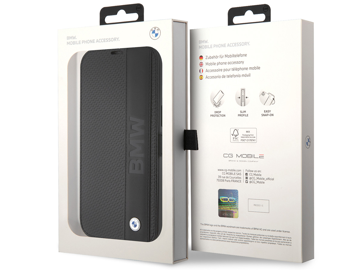 BMW Signature Leather Book Case - iPhone 15 Pro Max Hoesje Leer