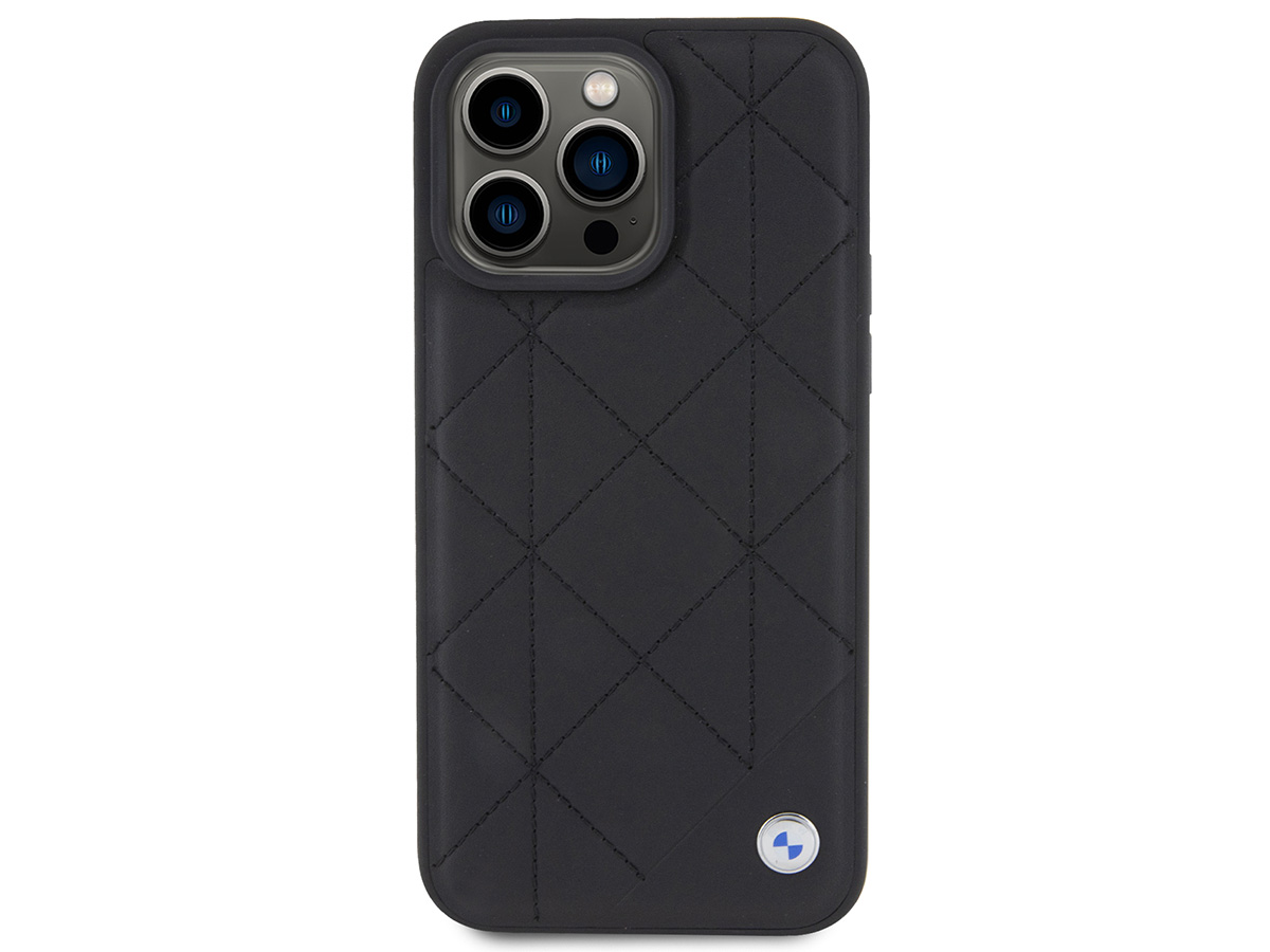 BMW Signature Quilted Leather Case - iPhone 15 Pro Max hoesje