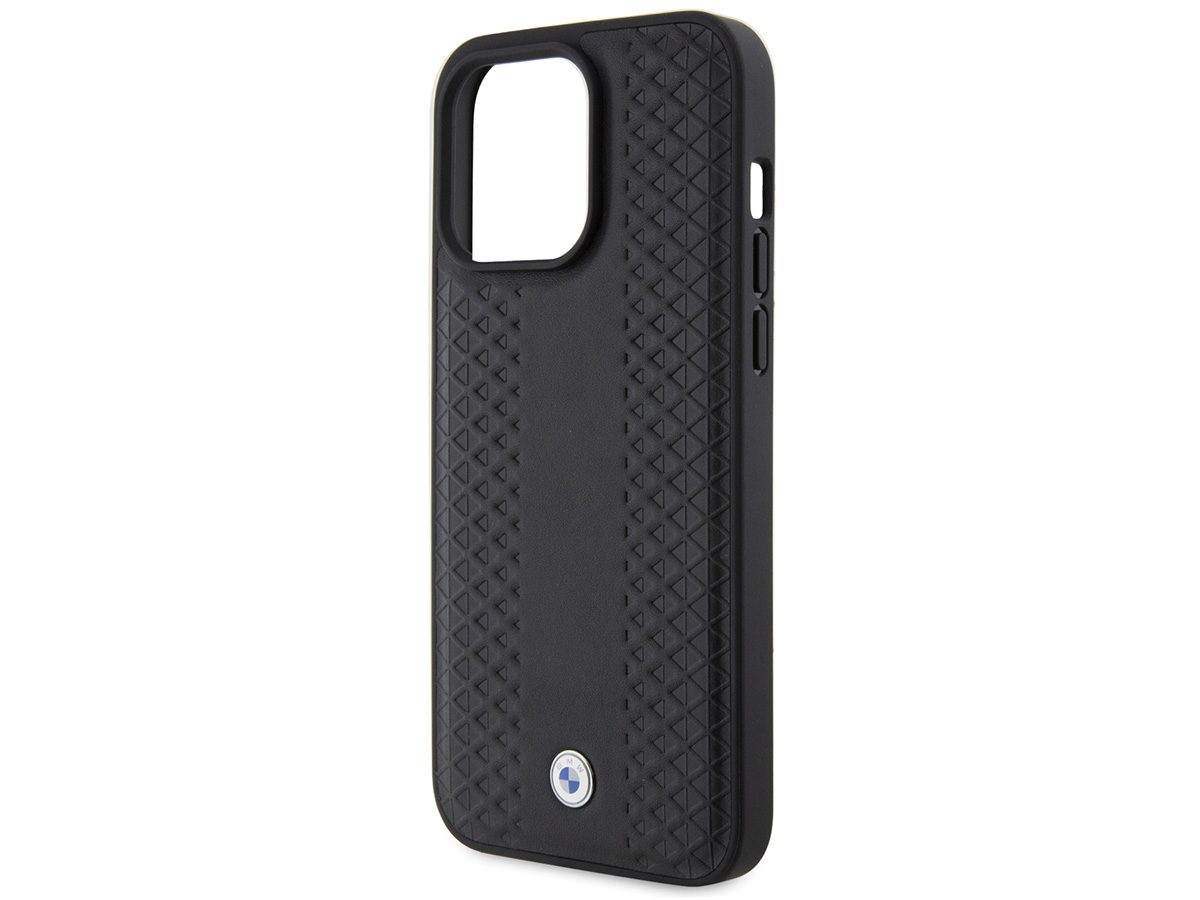 BMW Signature Tracks Leather Case - iPhone 15 Pro Max hoesje