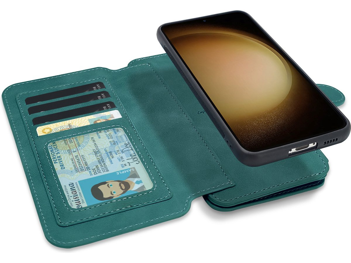 CaseMe 2in1 Wallet Ritsvak Case Groen - iPhone 15 Pro Max Hoesje