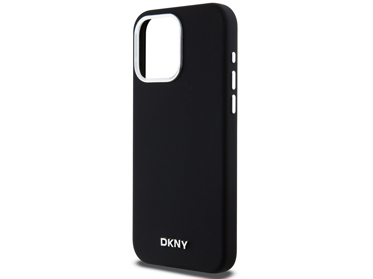 DKNY Silicone MagSafe Case Zwart - iPhone 15 Pro Max hoesje