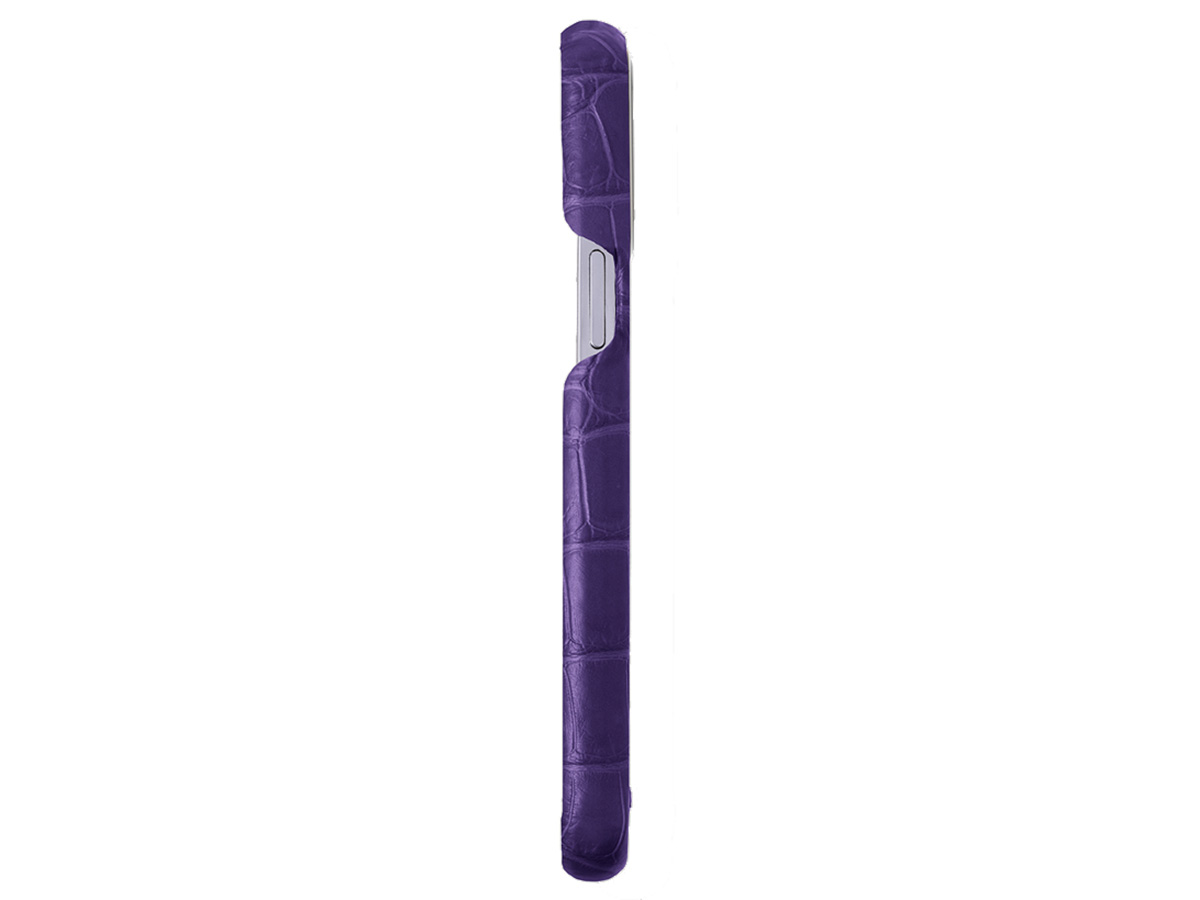 Gatti Classica Alligator Case iPhone 15 Pro Max hoesje - Mauve Purple/Steel