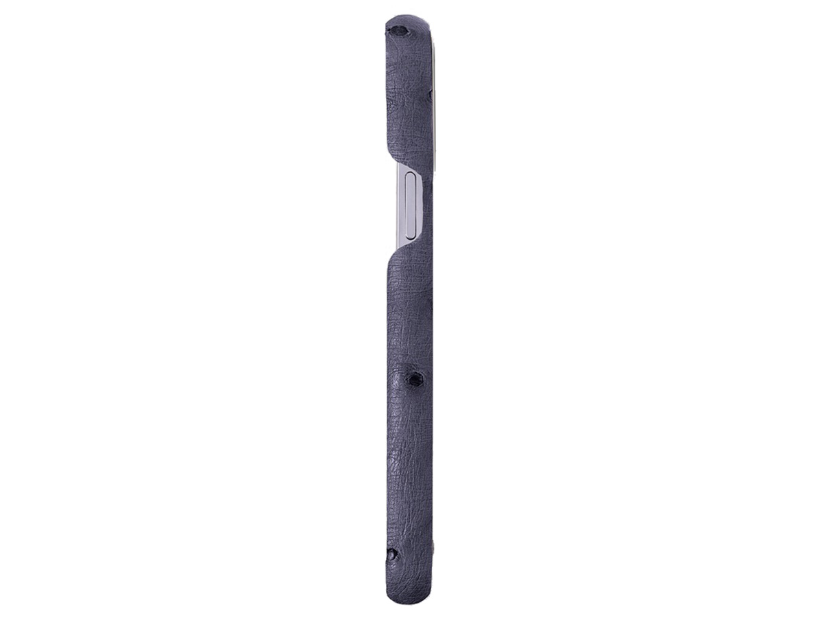 Gatti Classica Ostrich Case iPhone 15 Pro Max hoesje - Blue Gibilterra/Steel