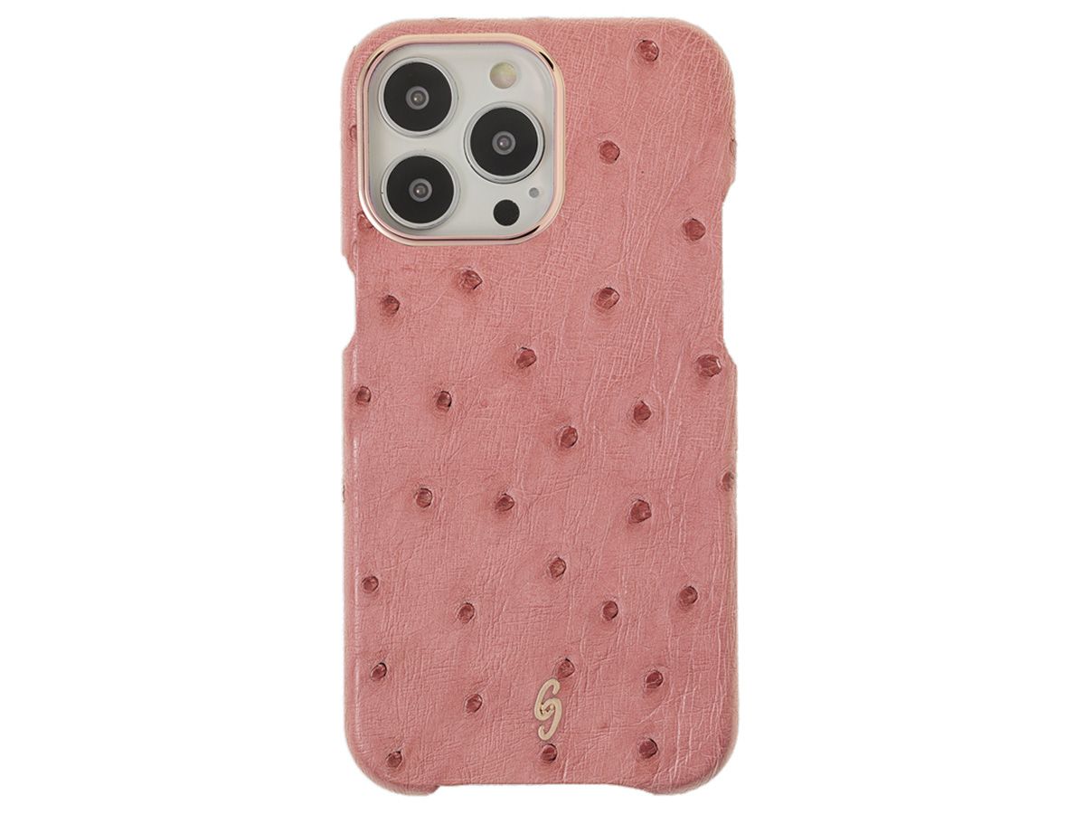 Gatti Classica Ostrich Case iPhone 15 Pro Max hoesje - Queen Pink/Rose Gold
