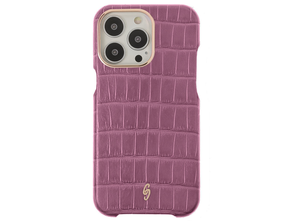 Gatti Classica Alligator Case iPhone 15 Pro Max hoesje - Pink Camellia/Rose Gold