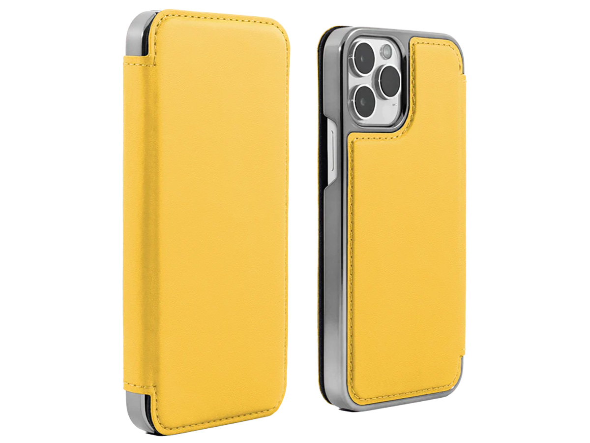 Greenwich Blake MagSafe Leather Folio Taurus Yellow - iPhone 15 Pro Max Hoesje