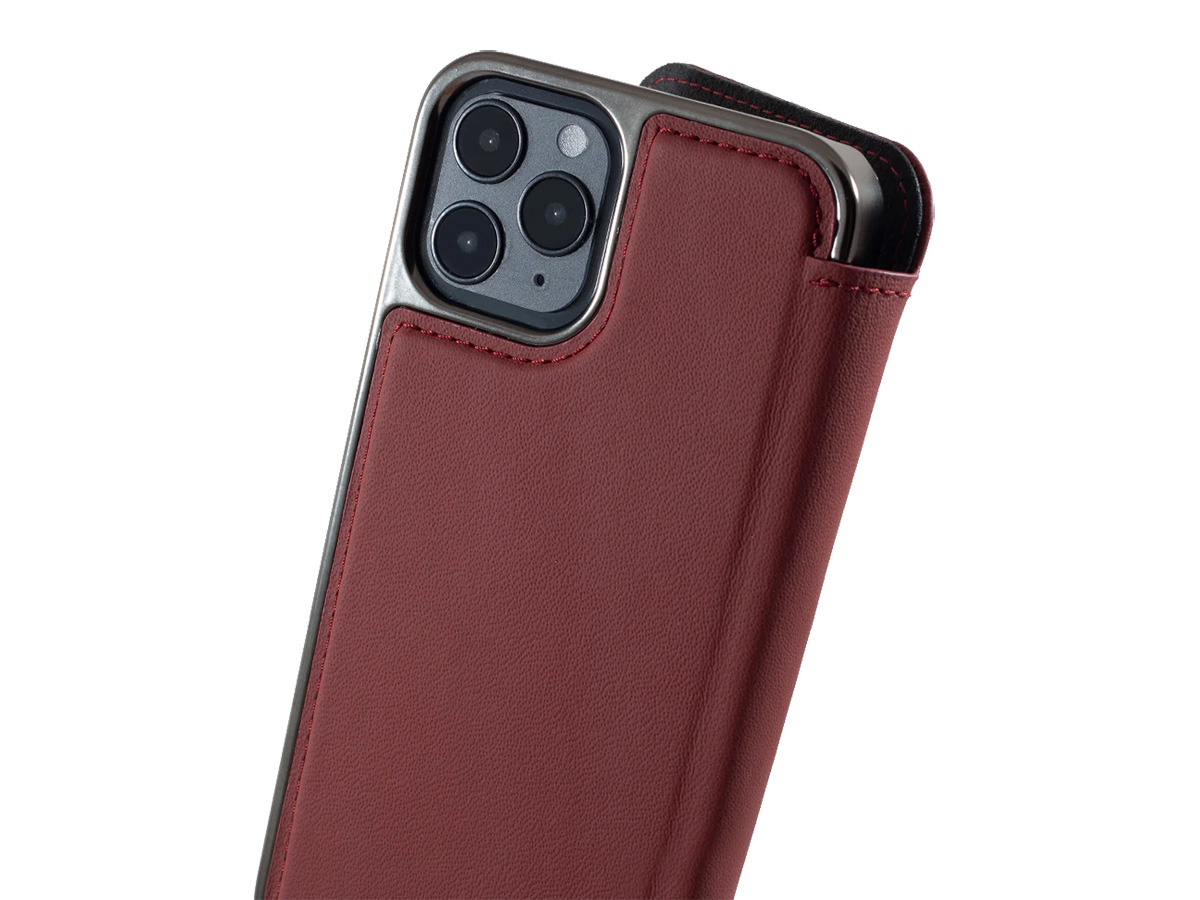 Greenwich Blake MagSafe Leather Folio Fireglow Red - iPhone 15 Pro Max Hoesje