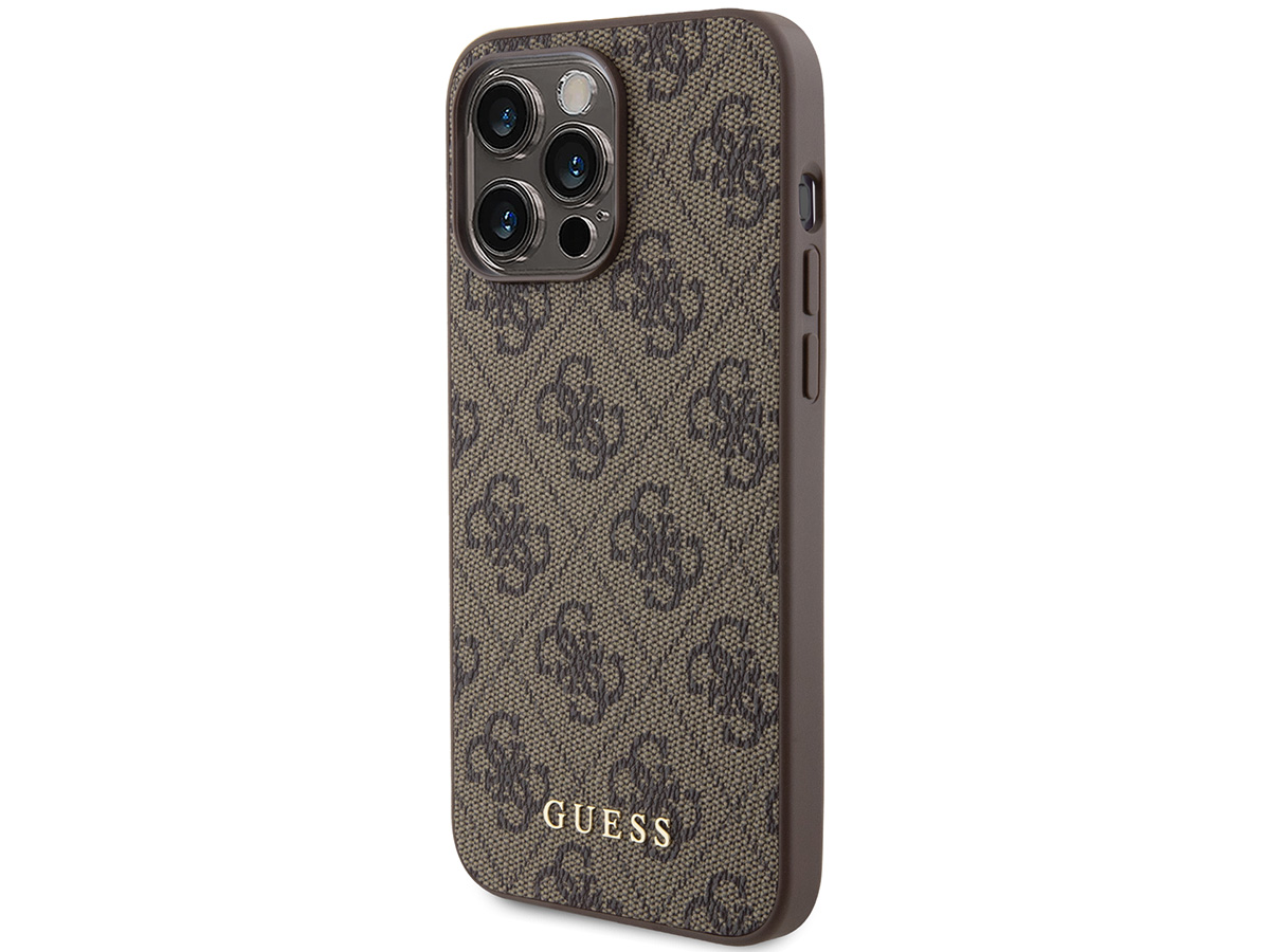 Guess 4G Monogram Case Bruin - iPhone 15 Pro Max hoesje