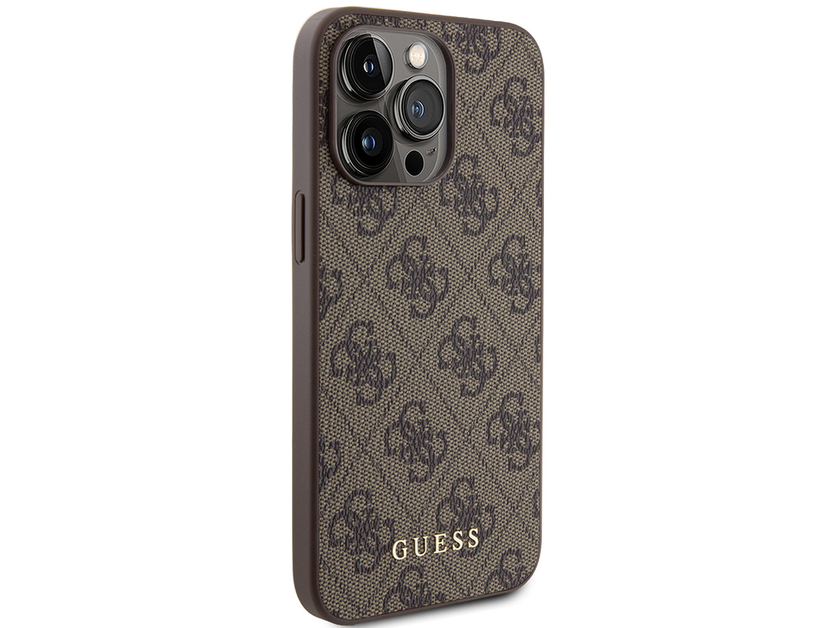 Guess 4G Monogram Case Bruin - iPhone 15 Pro Max hoesje