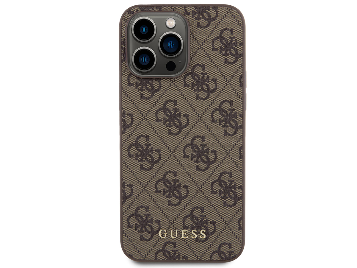 Guess 4G Monogram Case Bruin - iPhone 15 Pro Max hoesje