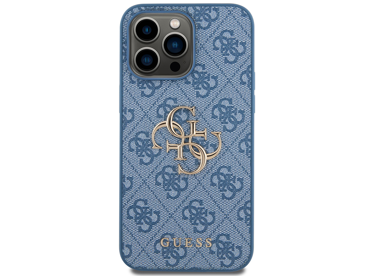 Guess Big 4G Monogram Case Blauw - iPhone 15 Pro Max hoesje