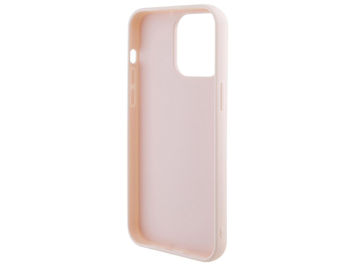 Karl Lagerfeld 3D Glitter Logo Case Roze - iPhone 15 Pro Max hoesje
