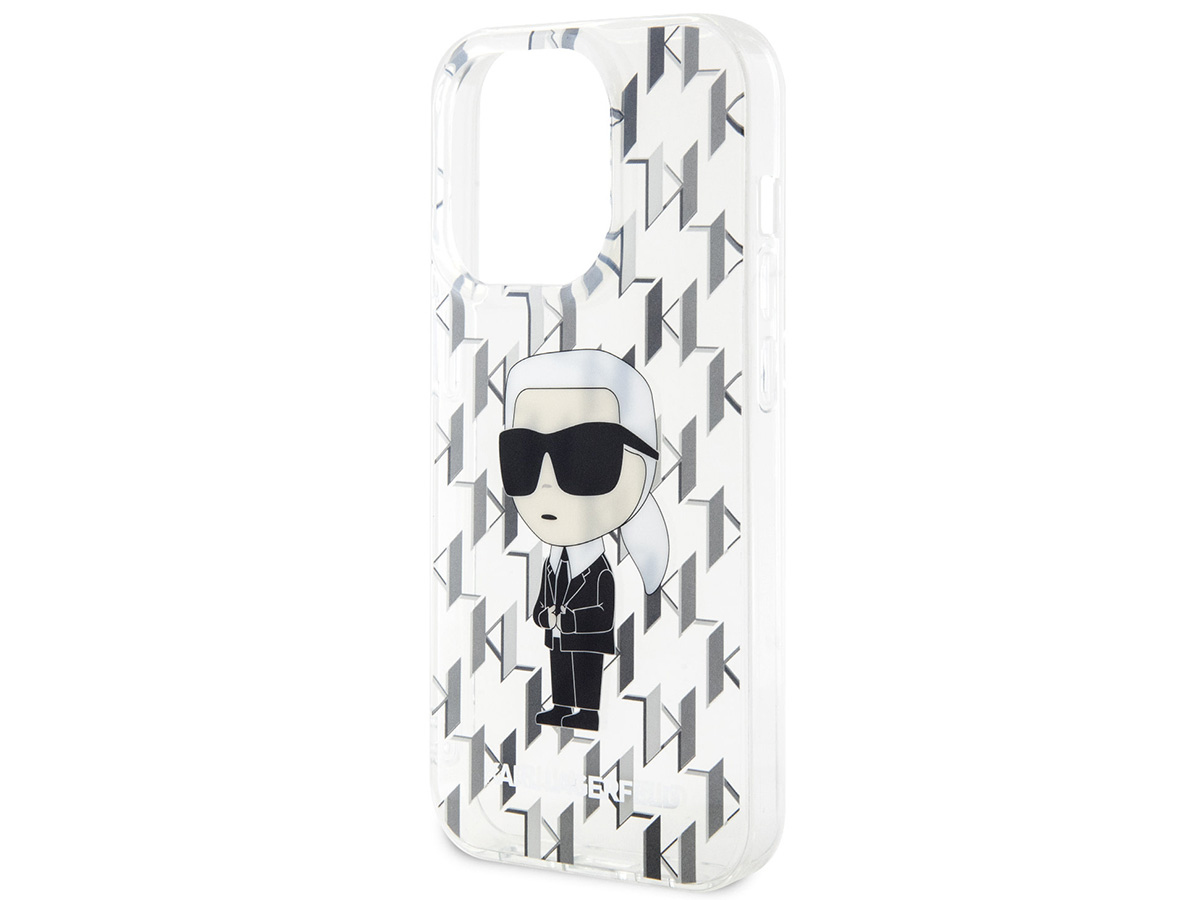 Karl Lagerfeld Ikonik Karl Monogram Case Clear - iPhone 15 Pro Max hoesje