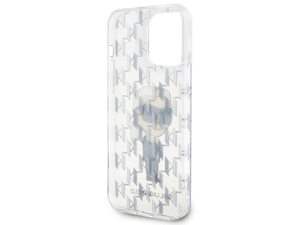 Karl Lagerfeld Ikonik Karl Monogram Case Clear - iPhone 15 Pro Max hoesje