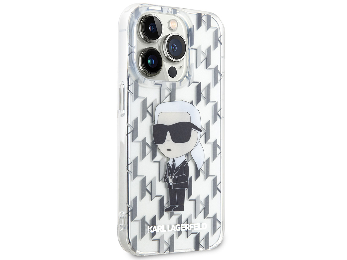 Karl Lagerfeld Ikonik Karl Monogram Case Clear - iPhone 15 Pro Max hoesje