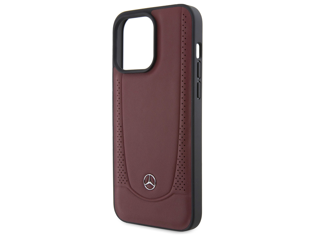 Mercedes-Benz Urban Leather Case Rood - iPhone 15 Pro Max hoesje