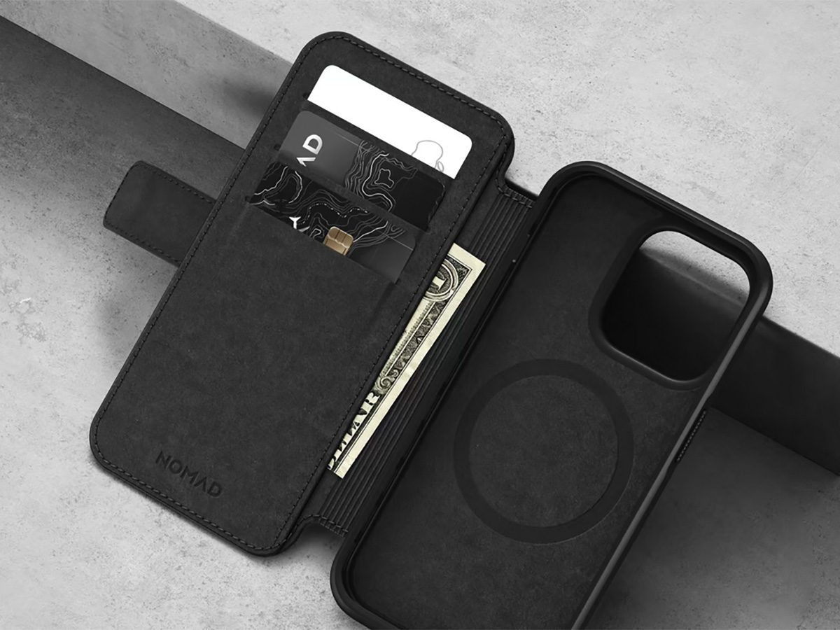 Nomad Modern Leather Folio Bruin - iPhone 15 Pro Max hoesje