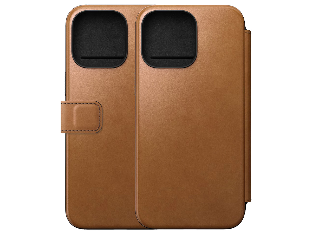 Nomad Modern Leather Folio Cognac - iPhone 15 Pro Max hoesje