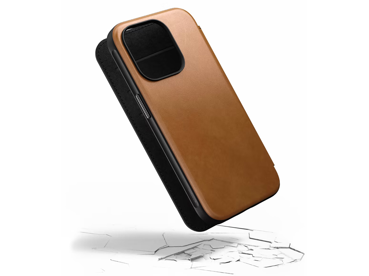 Nomad Modern Leather Folio Cognac - iPhone 15 Pro Max hoesje