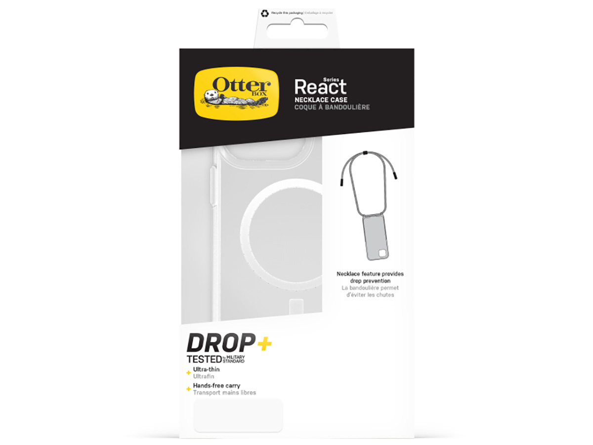 Otterbox React Necklace MagSafe Case Clear - iPhone 15 Pro Max hoesje