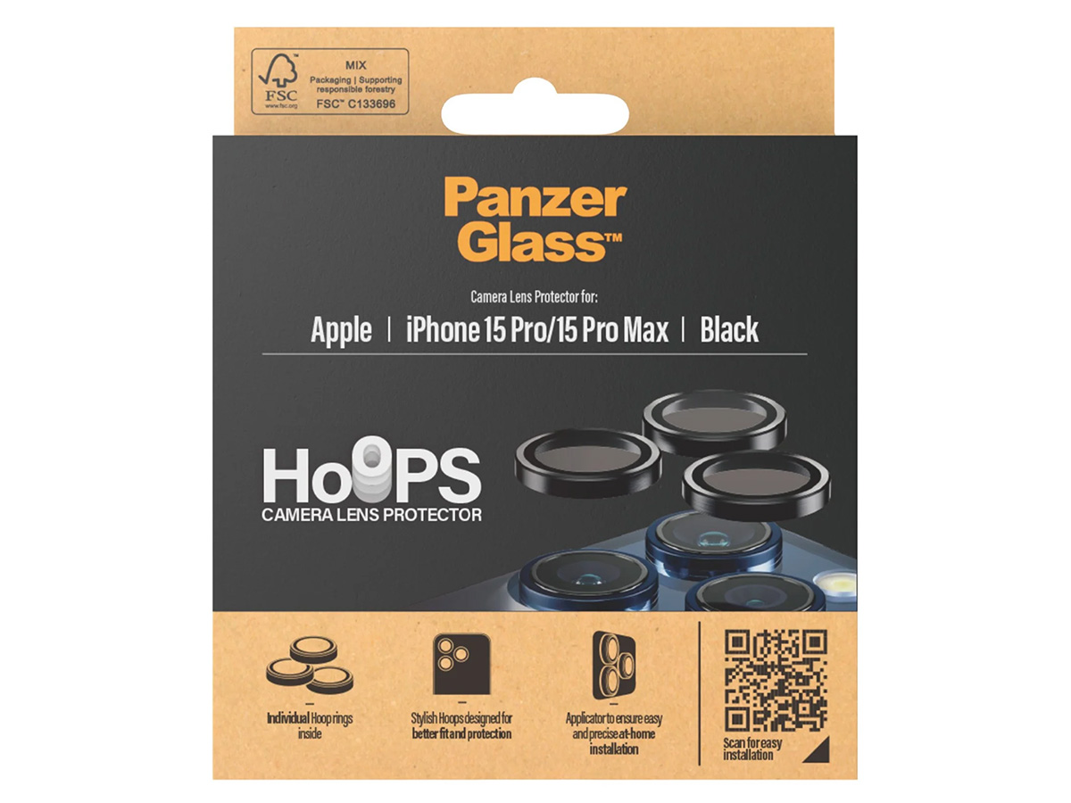PanzerGlas Camera Lens Protector Hoops voor iPhone 15 Pro & 15 Pro Max