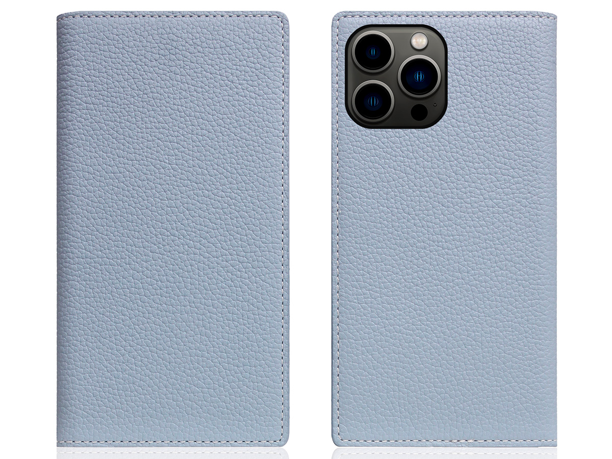 SLG Design D8 2in1 Leather Folio Powder Blue - iPhone 15 Pro Max hoesje