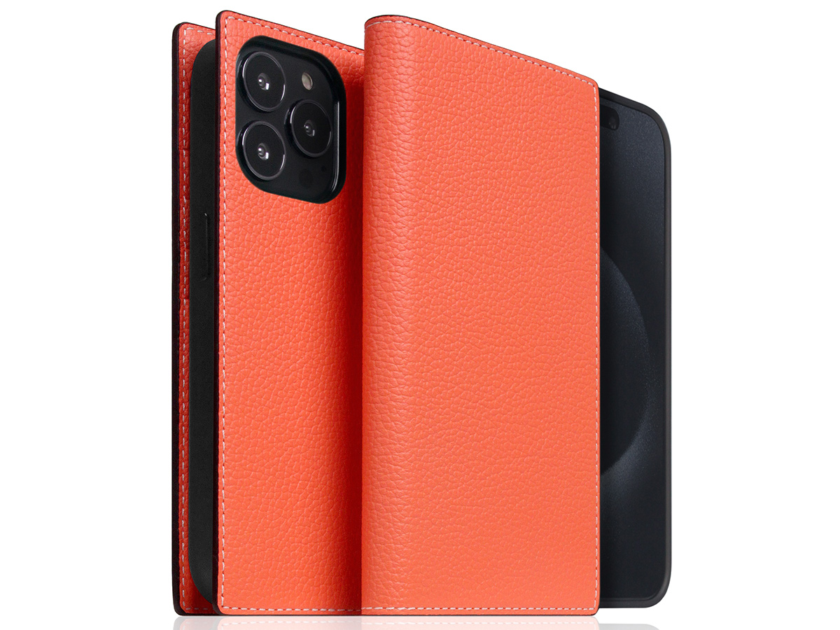 SLG Design D8 2in1 Leather Folio Coral - iPhone 15 Pro Max hoesje