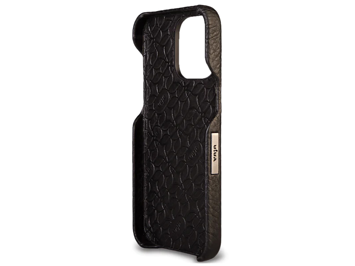 Vaja V-Mag Leather Case MagSafe Zwart - iPhone 15 Pro Max Hoesje Leer