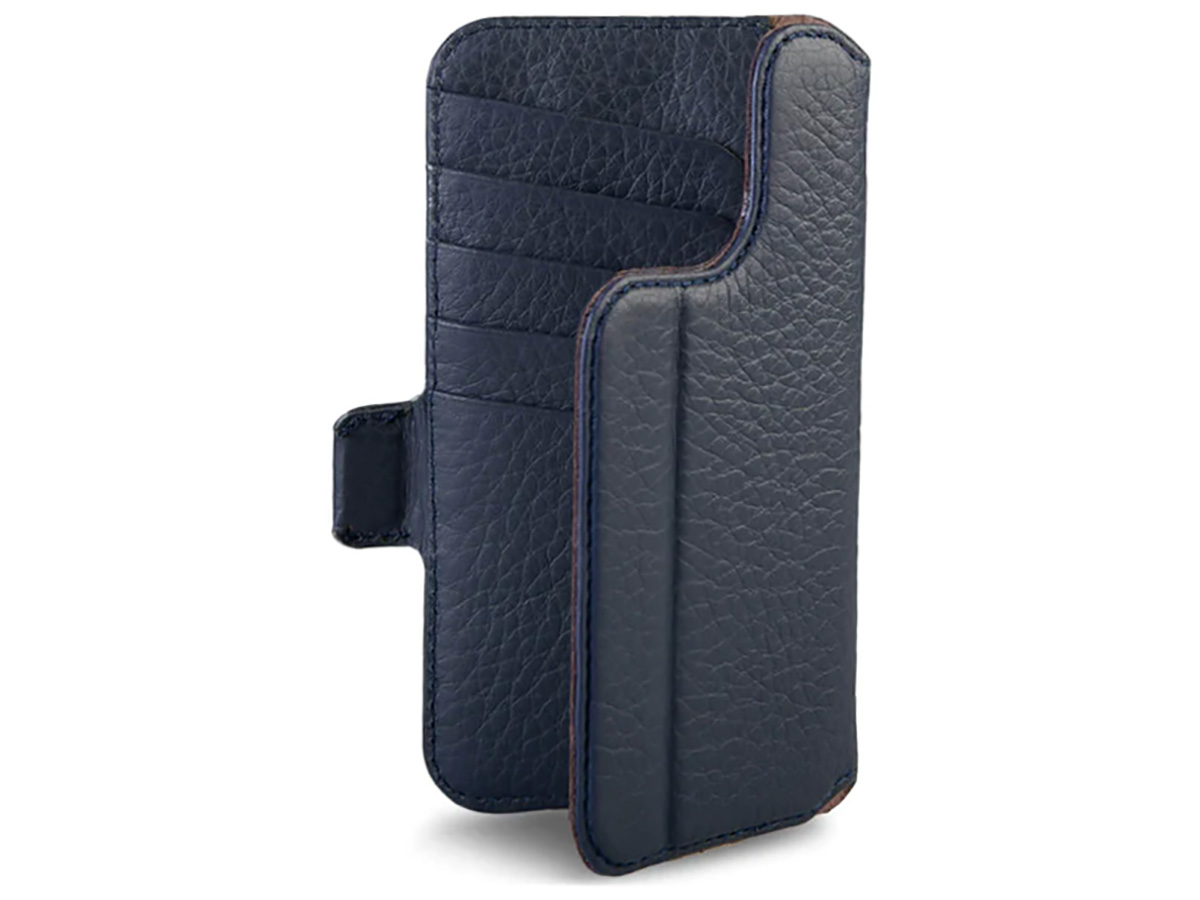 Vaja V-Mag Wallet Wrap Donkerblauw - iPhone 15 Pro Max Omslag met Pashouder