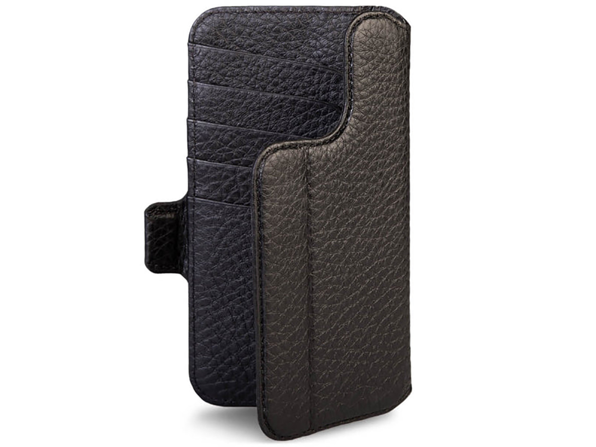 Vaja V-Mag Wallet Wrap Zwart - iPhone 15 Pro Max Omslag met Pashouder